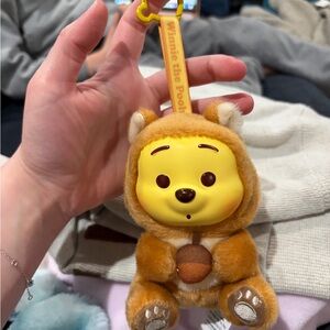 Disney Winnie the Pooh Brown and Yellow Plush Keychain